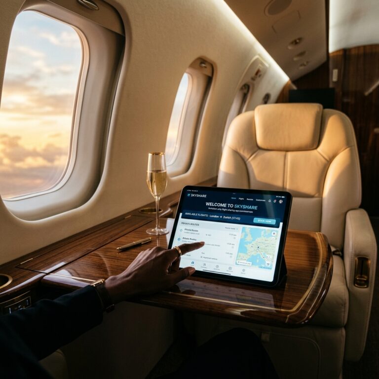 L’Esclusiva App per Jet Privati che Ridefinisce la Condivisione dei Voli