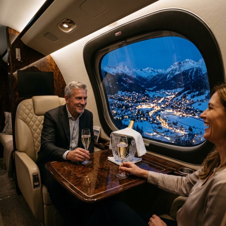 Davos: Kimberly Guilfoyle e l’Eleganza del Jet Privato